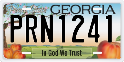 GA license plate PRN1241
