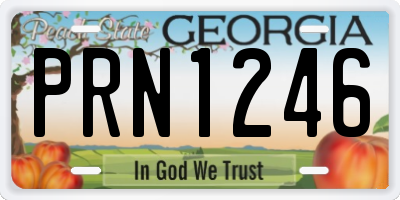GA license plate PRN1246