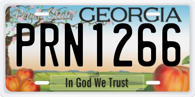 GA license plate PRN1266