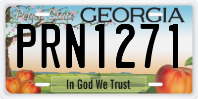 GA license plate PRN1271