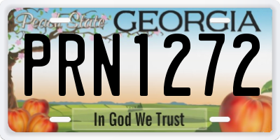 GA license plate PRN1272