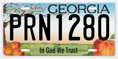 GA license plate PRN1280