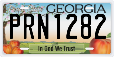 GA license plate PRN1282