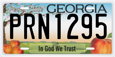 GA license plate PRN1295