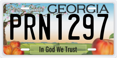 GA license plate PRN1297