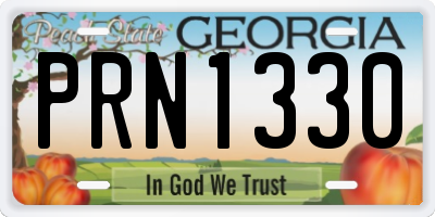 GA license plate PRN1330