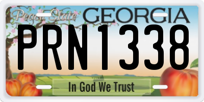 GA license plate PRN1338