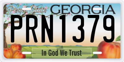 GA license plate PRN1379