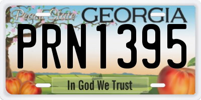 GA license plate PRN1395