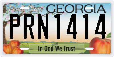 GA license plate PRN1414