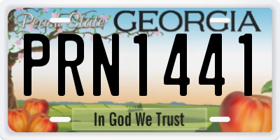 GA license plate PRN1441