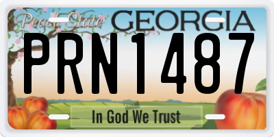 GA license plate PRN1487