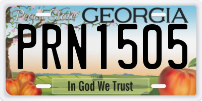 GA license plate PRN1505