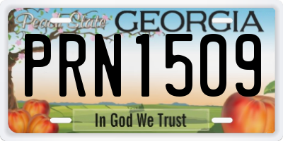 GA license plate PRN1509