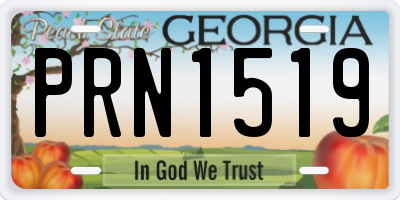 GA license plate PRN1519