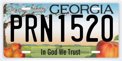 GA license plate PRN1520