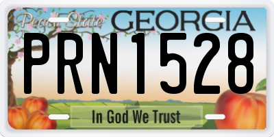 GA license plate PRN1528