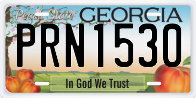 GA license plate PRN1530