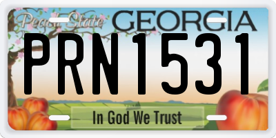 GA license plate PRN1531