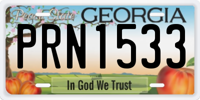 GA license plate PRN1533