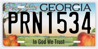 GA license plate PRN1534