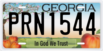 GA license plate PRN1544