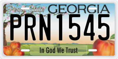 GA license plate PRN1545
