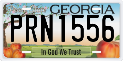 GA license plate PRN1556