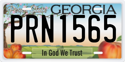 GA license plate PRN1565