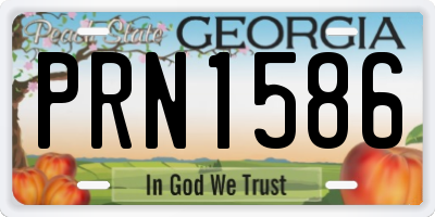 GA license plate PRN1586