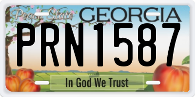 GA license plate PRN1587