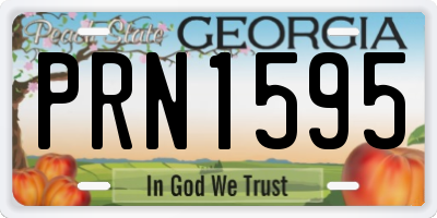 GA license plate PRN1595