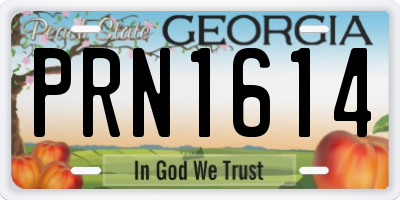 GA license plate PRN1614
