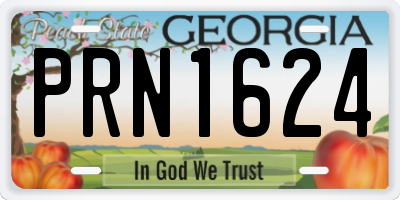 GA license plate PRN1624