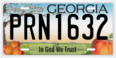 GA license plate PRN1632
