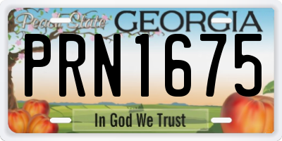 GA license plate PRN1675