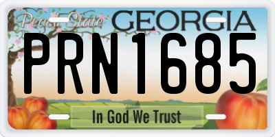 GA license plate PRN1685