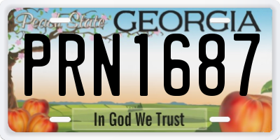 GA license plate PRN1687