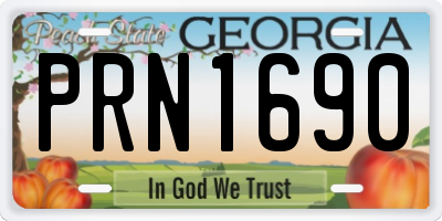 GA license plate PRN1690