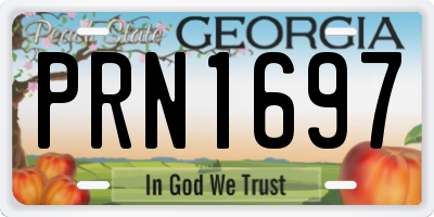 GA license plate PRN1697