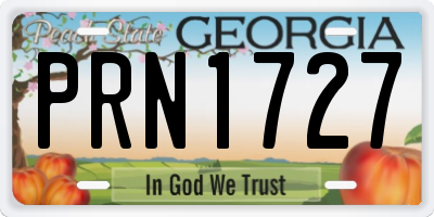 GA license plate PRN1727