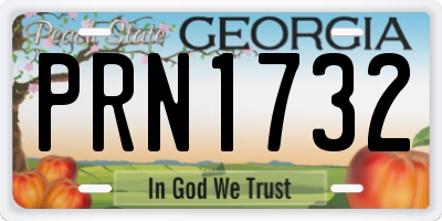 GA license plate PRN1732