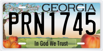 GA license plate PRN1745