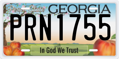GA license plate PRN1755