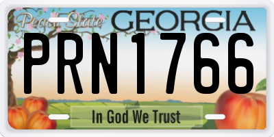 GA license plate PRN1766