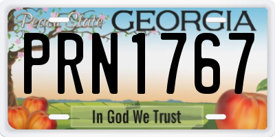 GA license plate PRN1767