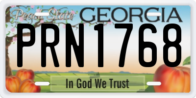 GA license plate PRN1768