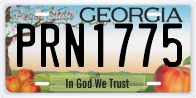GA license plate PRN1775