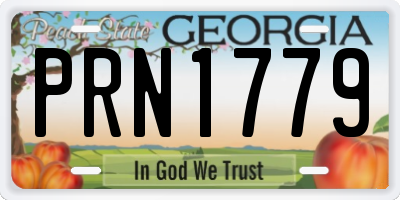 GA license plate PRN1779