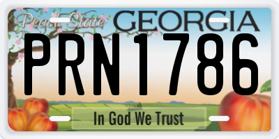 GA license plate PRN1786